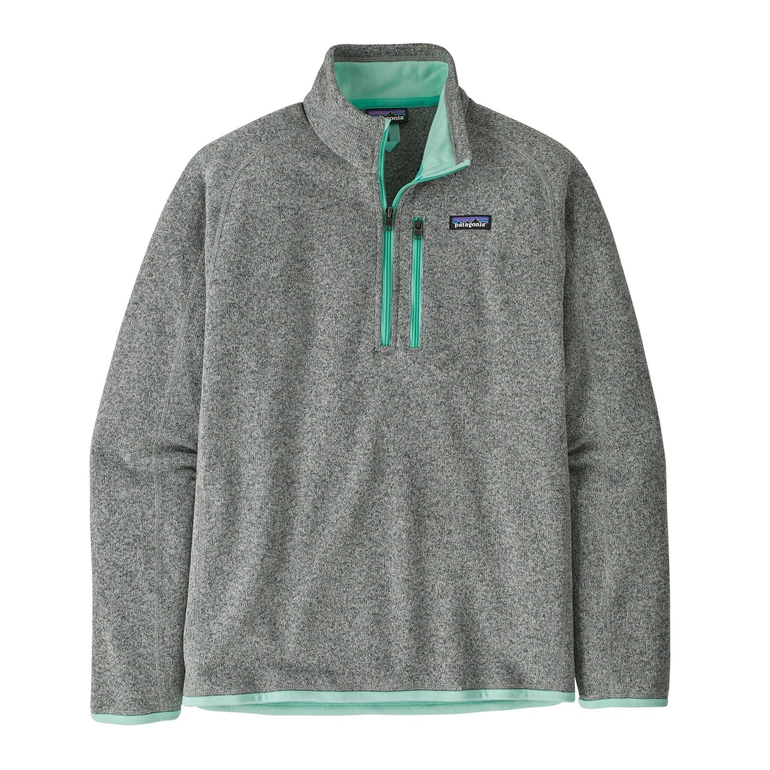 Patagonia M's Better Sweater 1/4 Zip Fleece - 100% Recycled Polyester Stonewash w Early Teal Shirt