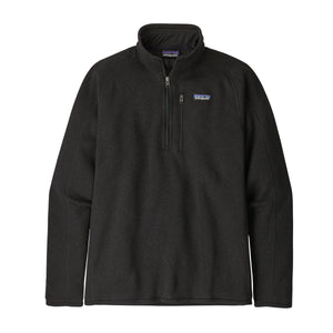 Patagonia M's Better Sweater 1/4 Zip Fleece - 100% Recycled Polyester Black