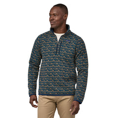 Patagonia M's Better Sweater 1/4 Zip Fleece - 100% Recycled Polyester Mountain Peak: New Navy Shirt