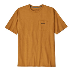 Patagonia M's Boardshort Logo Pocket Responsibili-Tee - Recycled Cotton & Recycled Polyester Dried Mango Shirt