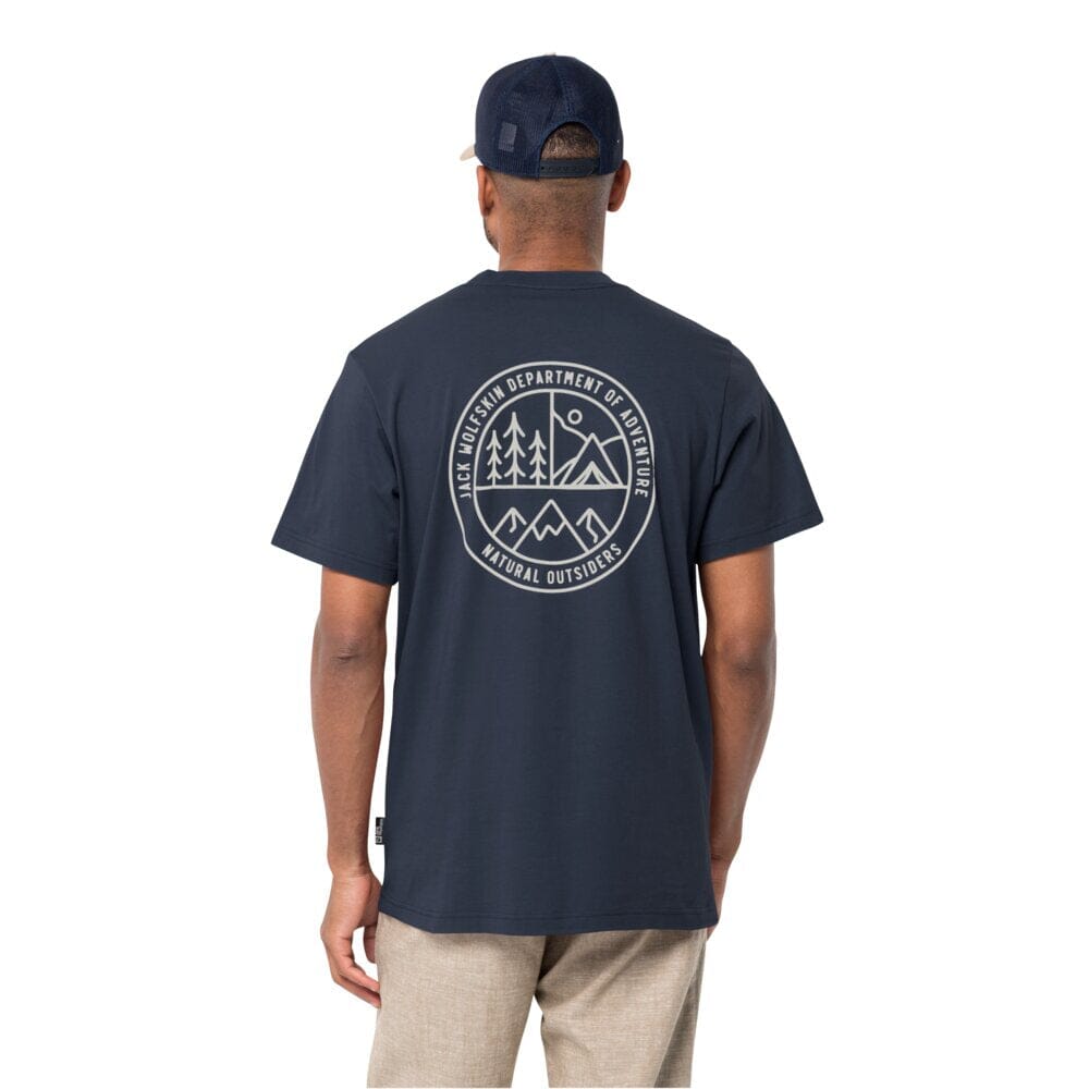 Jack Wolfskin M's Campfire T-shirt - Organic Cotton Night Blue Shirt
