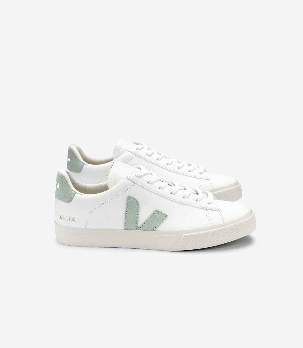 Veja M's Campo Chromefree Sneakers - ChromeFree Leather White Matcha Shoes