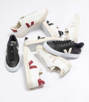 Veja M's Campo Chromefree Sneakers - ChromeFree Leather Black White