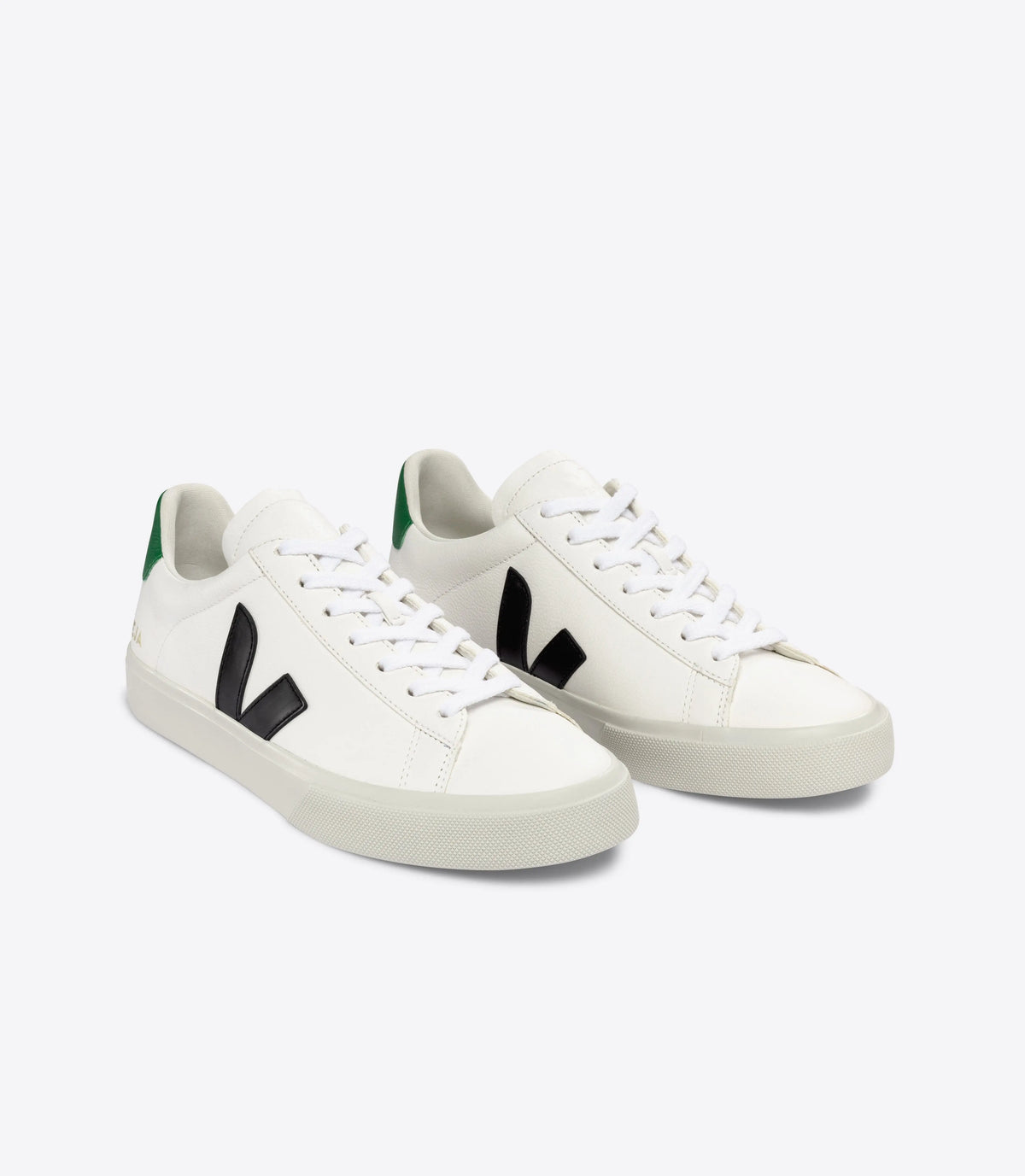 M's Campo Chromefree Sneakers - ChromeFree Leather Shoes Veja White Black Emeraude 41