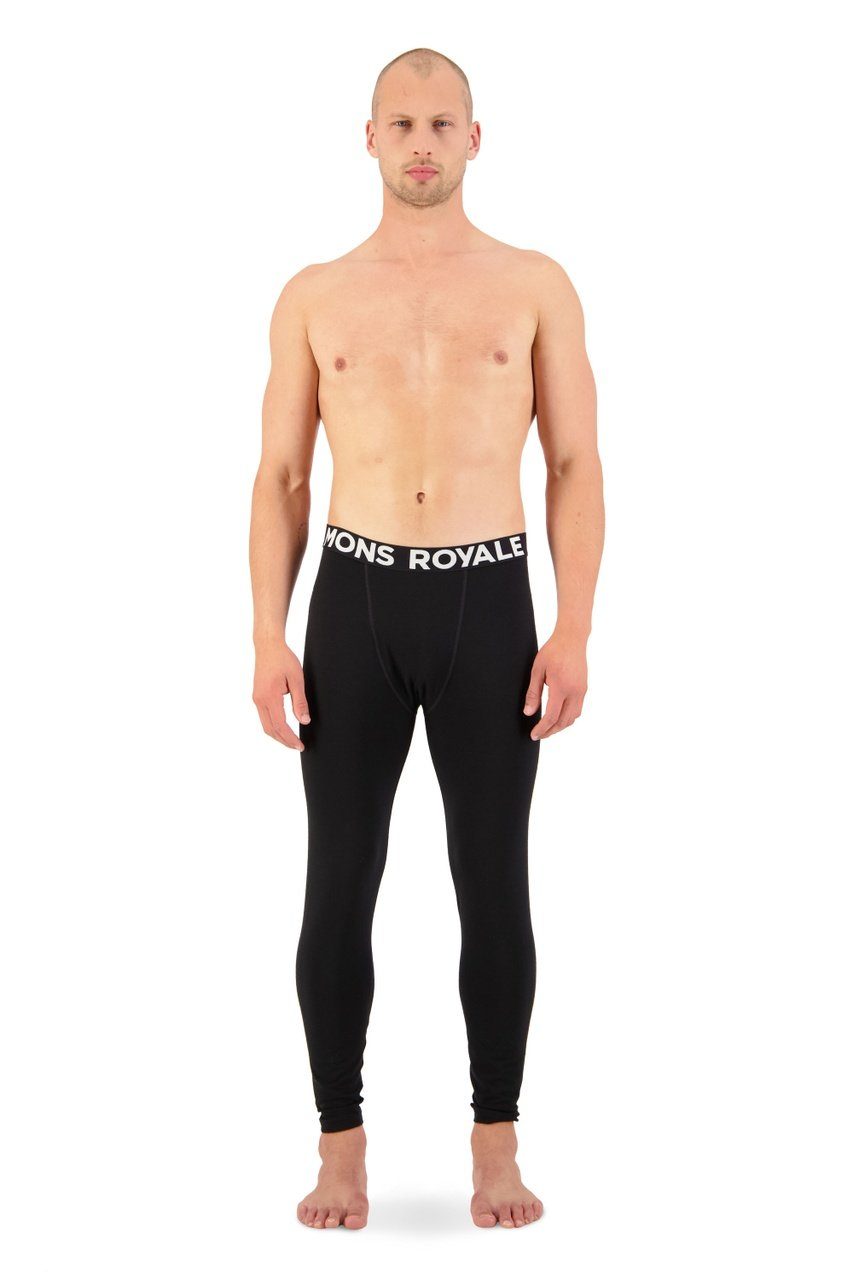 Mons Royale M's Cascade Merino Flex 200 Long Johns Black Pants