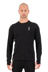 Mons Royale M's Cascade Merino Flex 200 LS - Merino wool Black Shirt