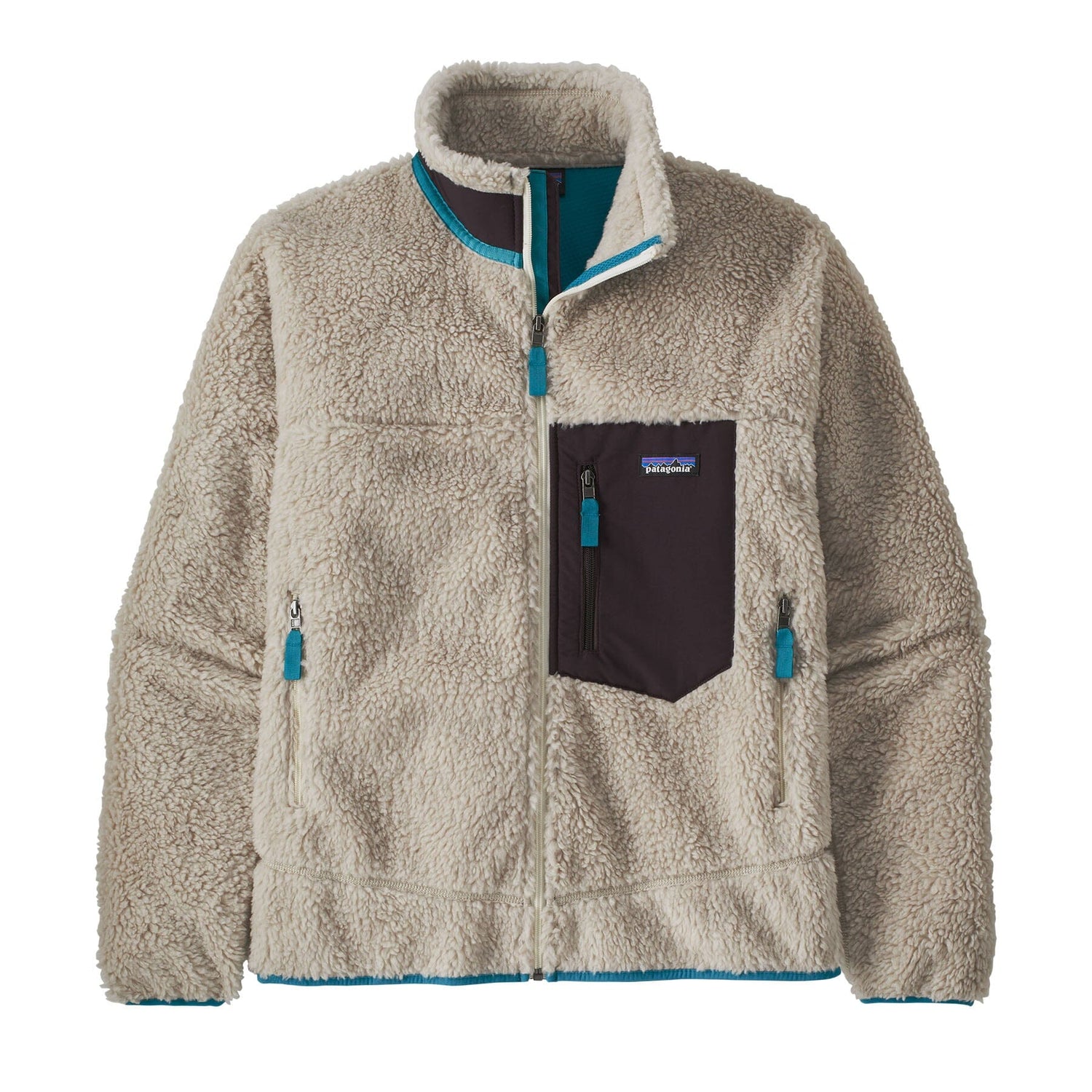 Patagonia M's Classic Retro-X Fleece Jacket - Recycled Polyester Natural w Obsidian Plum Jacket