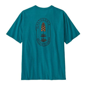 Patagonia M's Clean Climb Trade Tee - Recycled cotton & Postconsumer recycled polyester Clean Climb Bloom: Belay Blue