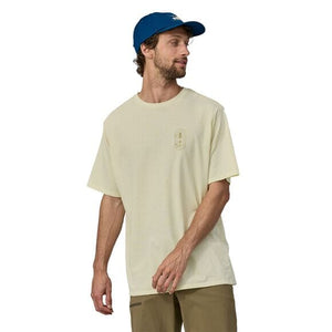 Patagonia M's Clean Climb Trade Tee - Recycled cotton & Postconsumer recycled polyester Clean Climb Bloom: Birch White