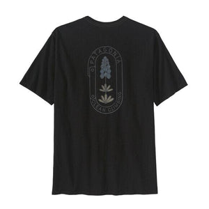 Patagonia M's Clean Climb Trade Tee - Recycled cotton & Postconsumer recycled polyester Clean Climb Bloom: Ink Black