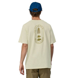 Patagonia M's Clean Climb Trade Tee - Recycled cotton & Postconsumer recycled polyester Clean Climb Bloom: Birch White