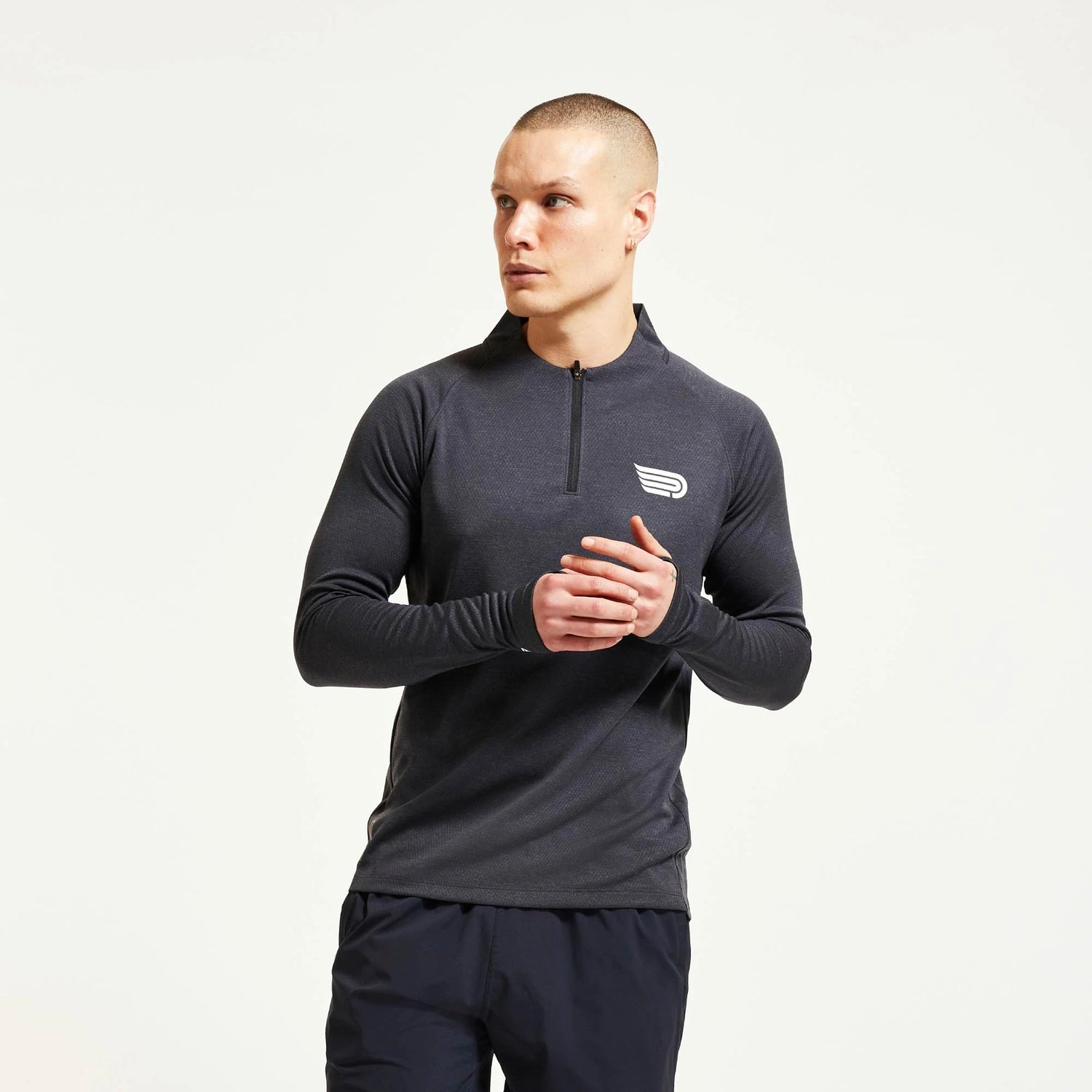 Pressio M's Core 1/4 Zip - 100% Recycled Polyester Navy Shirt