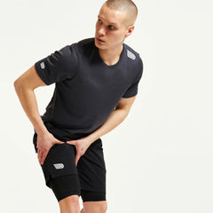 Pressio M's Core 2-in-1 7" Shorts - Recycled Polyester Black Pants