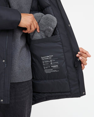 Tentree M's Daily Parka - 100% Recycled Polyester Jet Black