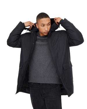 Tentree M's Daily Parka - 100% Recycled Polyester Jet Black
