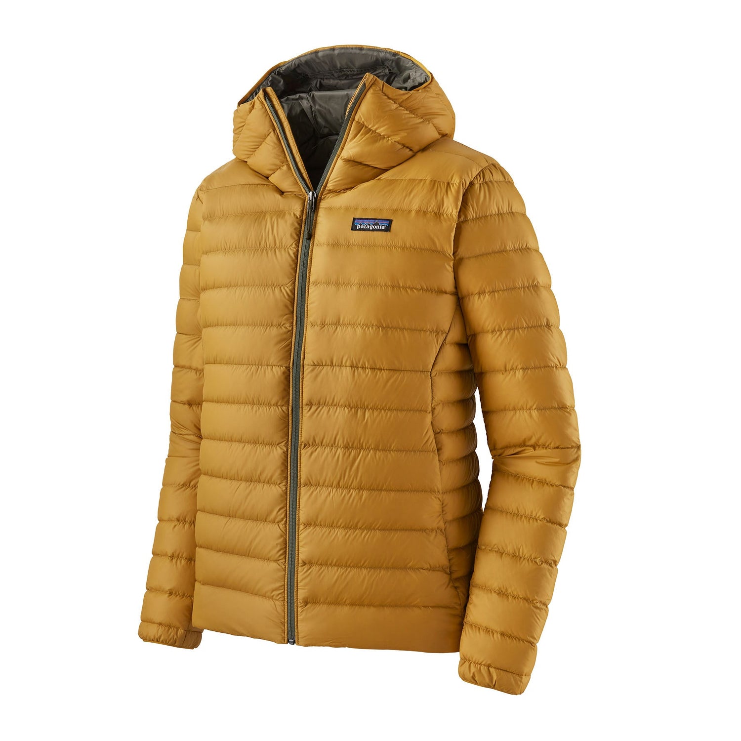 Patagonia M's Down Sweater Hoody - Recycled Nylon & RDS certified Down Cabin Gold Jacket