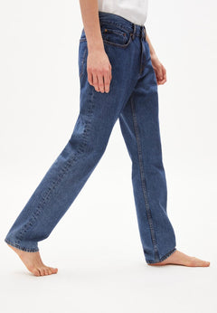 Armedangels M's Dylaano retro jeans - Straight fit - Organic cotton mix Dark salty blue 32 Pants