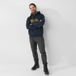 Fjällräven M's Fjällräven Logo Hoodie - 100% Organic Cotton Dark Navy