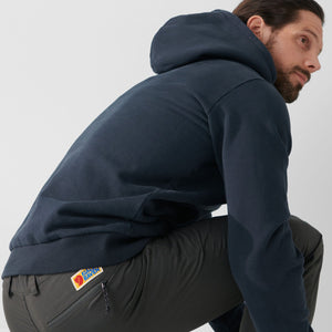 Fjällräven M's Fjällräven Logo Hoodie - 100% Organic Cotton Dark Navy