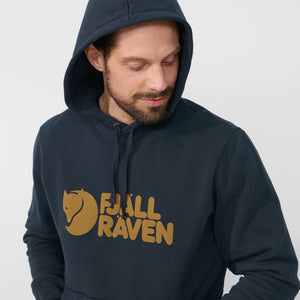 Fjällräven M's Fjällräven Logo Hoodie - 100% Organic Cotton Dark Navy
