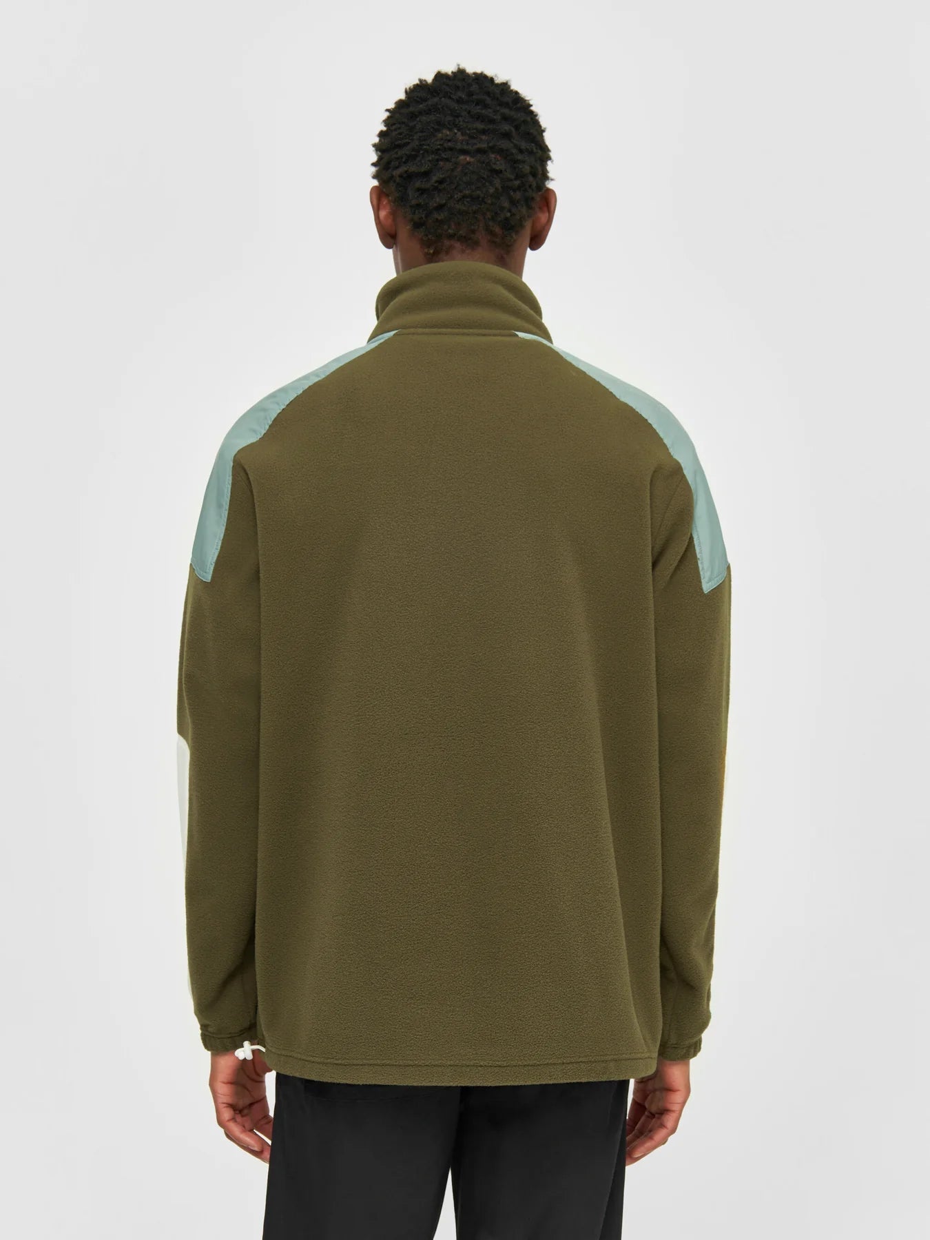 KnowledgeCotton Apparel - M's Fleece Anorak - 100% Recycled PET - Weekendbee - sustainable sportswear