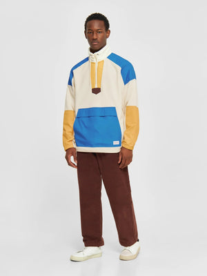KnowledgeCotton Apparel M's Fleece Anorak - 100% Recycled PET Buttercream