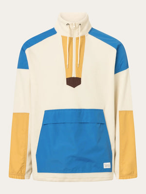 KnowledgeCotton Apparel M's Fleece Anorak - 100% Recycled PET Buttercream