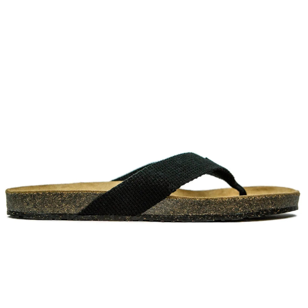 Langbrett GUR - Unisex Ecological Sandals - Cork-latex & Leather Black Shoes