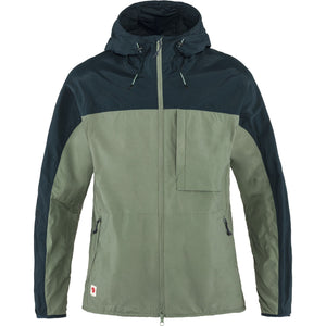 Fjällräven M's High Coast Wind Jacket - Recycled polyamide & organic cotton Patina Green-Navy