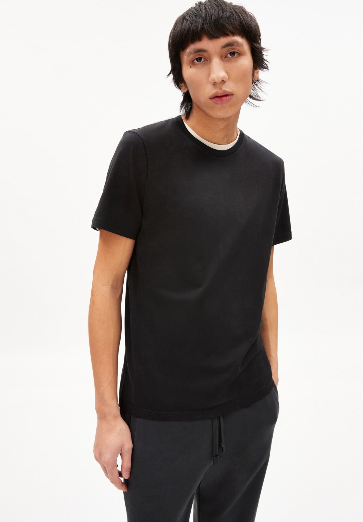 Armedangels M's Jaames T-shirt - Organic cotton Black Shirt