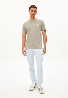 Armedangels M's Jaames Upside Down T-shirt - 100% Organic Cotton Sand stone Shirt