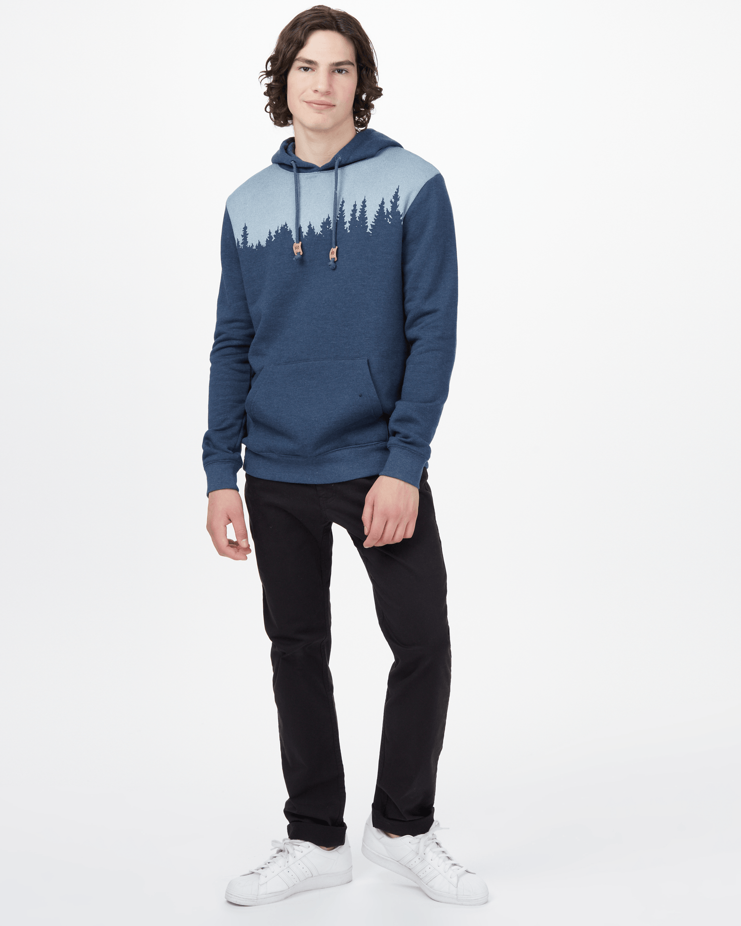 Tentree M's Juniper Hoodie - Made From Organic Cotton & Recycled Polyester Moonlit Ocean Heather Shirt