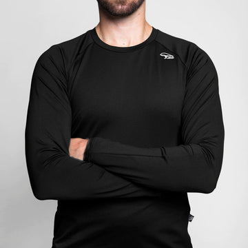 Népra M's Jupiter Longsleeve - Oeko-tex 100 Standard Certified Polyamide Black Shirt