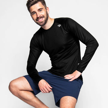 Népra M's Jupiter Longsleeve - Oeko-tex 100 Standard Certified Polyamide Black Shirt