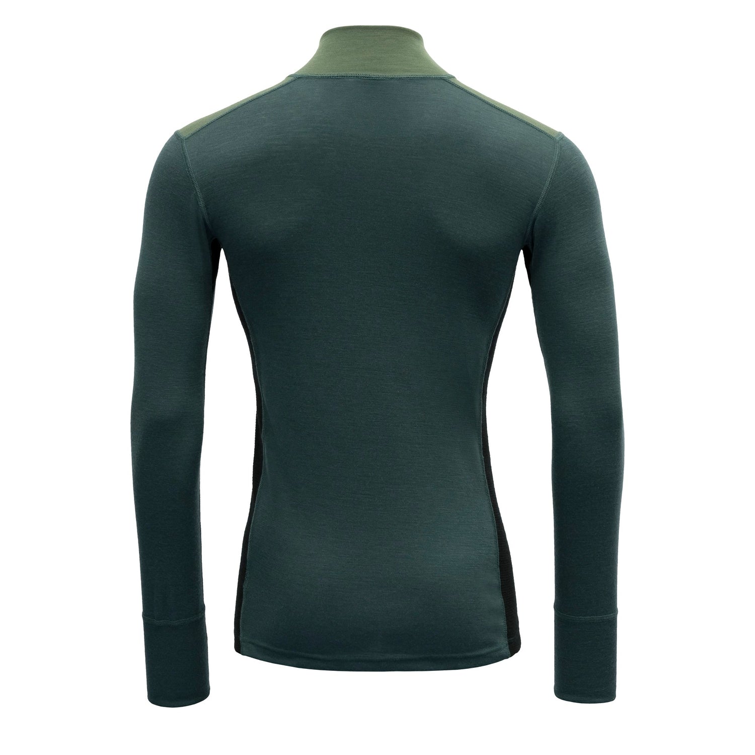 Devold M's Lauparen Zip Neck - 100% Merino Wool Forest/Woods/Black Shirt