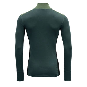 Devold M's Lauparen Zip Neck - 100% Merino Wool Forest/Woods/Black