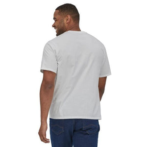 Patagonia M's Line Logo Ridge Stripe Pocket T-Shirt - 100% Organic cotton White