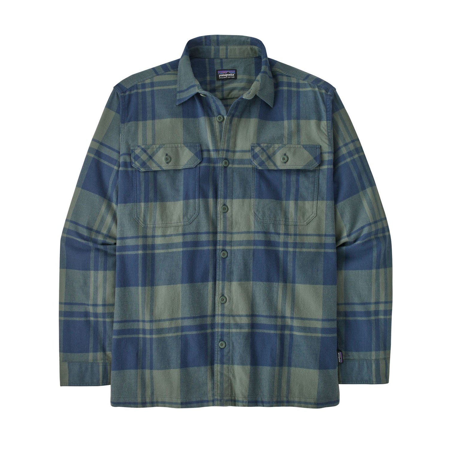 Patagonia M's Long-Sleeved Midweight Fjord Flannel Shirt - Organic Cotton Live Oak: Hemlock Green Shirt
