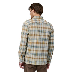 Patagonia M's Long-Sleeved Midweight Fjord Flannel Shirt - Organic Cotton Fields: Natural Shirt