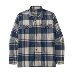 Patagonia M's Long-Sleeved Midweight Fjord Flannel Shirt - Organic Cotton Live Oak: Smolder Blue Shirt