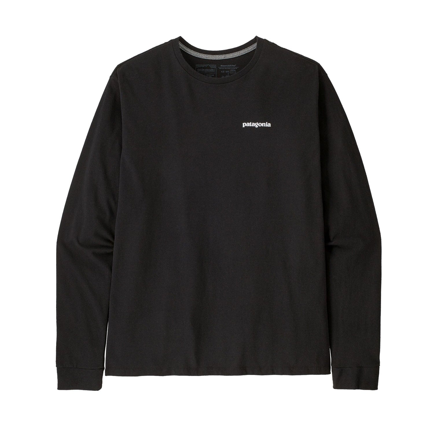 Patagonia - M's Long-Sleeved P-6 Logo Responsibili-Tee® - Recycled Polyester - Weekendbee - sustainable sportswear