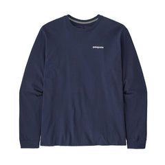 Patagonia M's Long-Sleeved P-6 Logo Responsibili-Tee® - Recycled Polyester Classic Navy Shirt