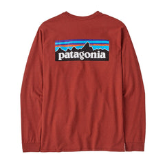 Patagonia - M's Long-Sleeved P-6 Logo Responsibili-Tee® - Recycled Polyester - Weekendbee - sustainable sportswear