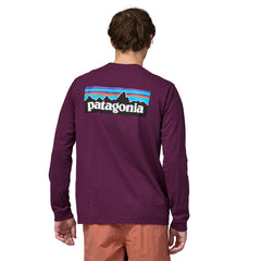 Patagonia M's Long-Sleeved P-6 Logo Responsibili-Tee® - Recycled Polyester Nouveau Green Shirt