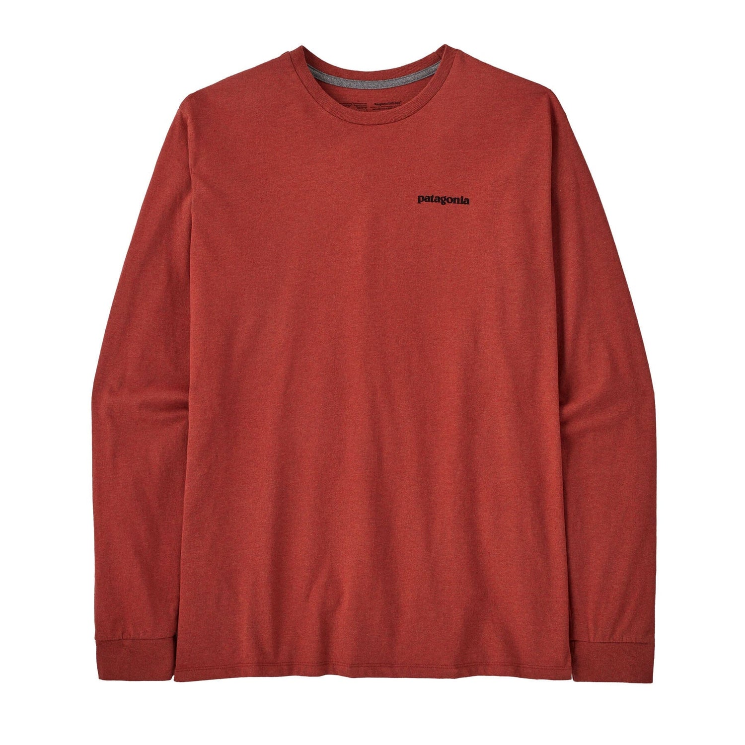 Patagonia - M's Long-Sleeved P-6 Logo Responsibili-Tee® - Recycled Polyester - Weekendbee - sustainable sportswear