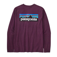 Patagonia M's Long-Sleeved P-6 Logo Responsibili-Tee® - Recycled Polyester Night Plum Shirt