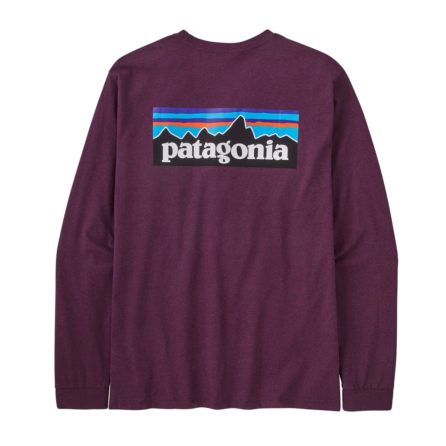 Patagonia M's Long-Sleeved P-6 Logo Responsibili-Tee® - Recycled Polyester White Shirt