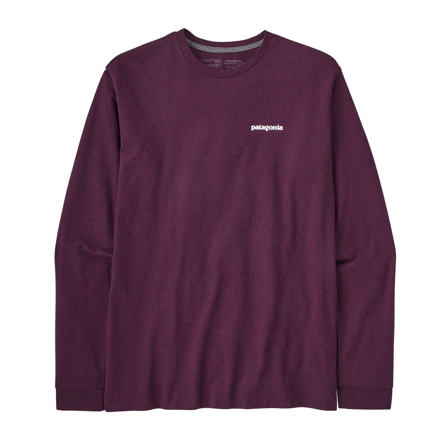 Patagonia M's Long-Sleeved P-6 Logo Responsibili-Tee® - Recycled Polyester Night Plum Shirt