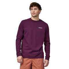 Patagonia M's Long-Sleeved P-6 Logo Responsibili-Tee® - Recycled Polyester Nouveau Green Shirt