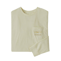 Patagonia M's L/S '73 Skyline Pocket Responsibili-Tee - Recycled Cotton & Recycled PET Birch White Shirt